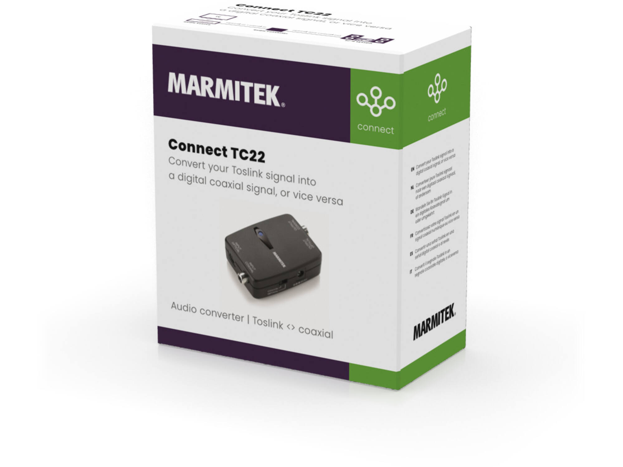 Marmitek Connect TC22 Audio converter Toslink naar Coax