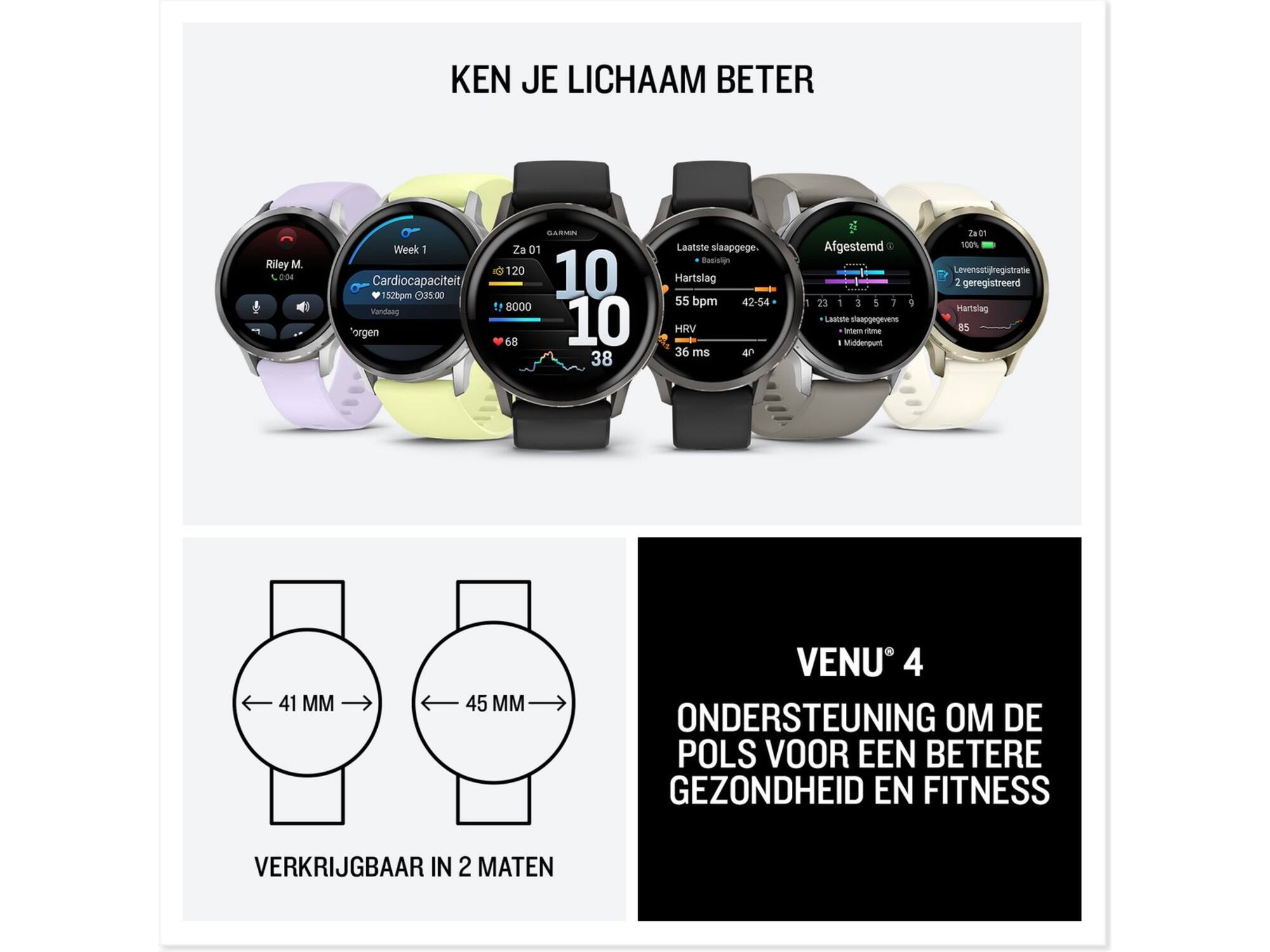 Garmin Venu 4 45mm Zilver/Grijs