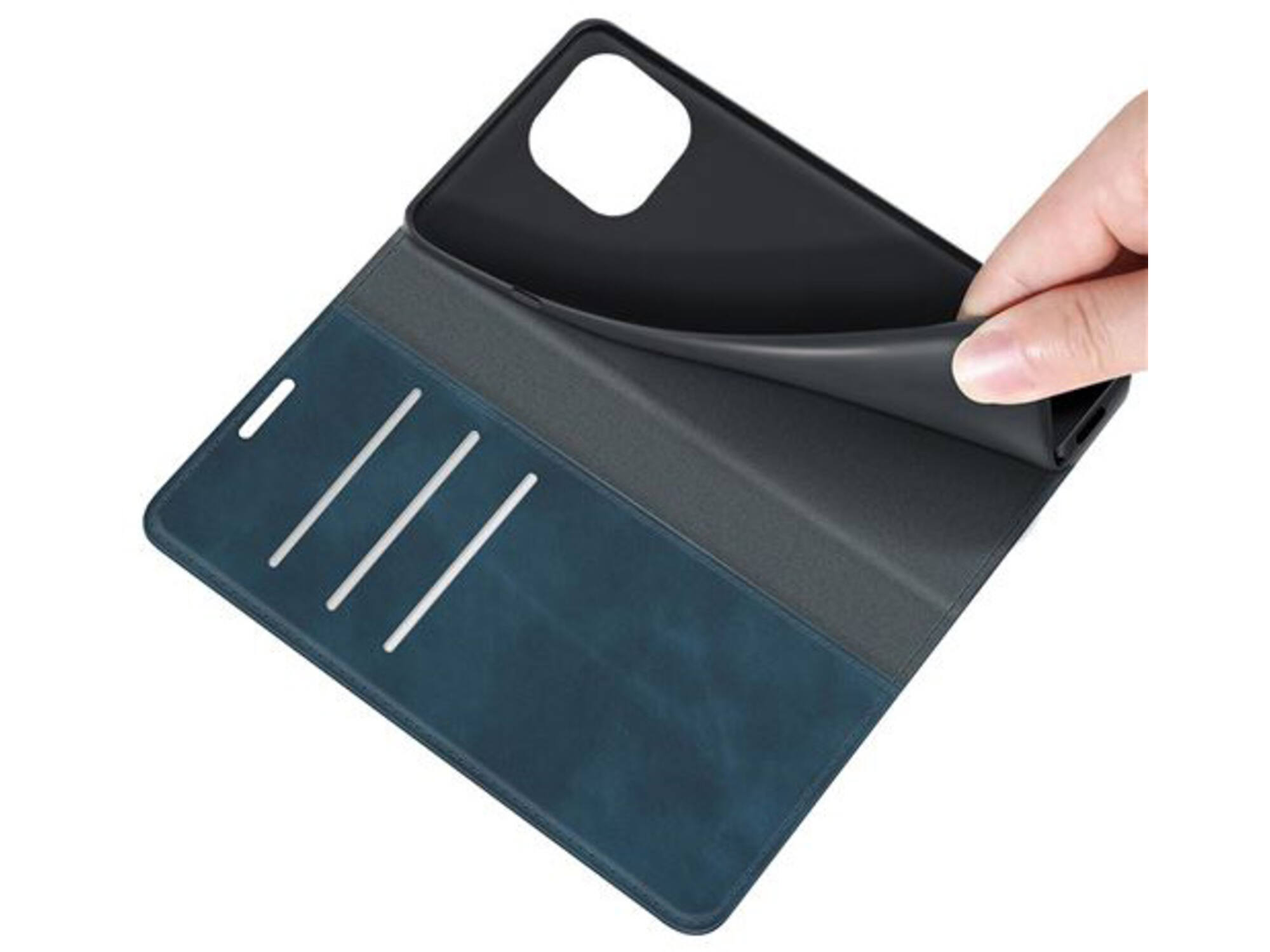 Just in Case Wallet Magnetic hoesje Blauw voor iPhone 14
