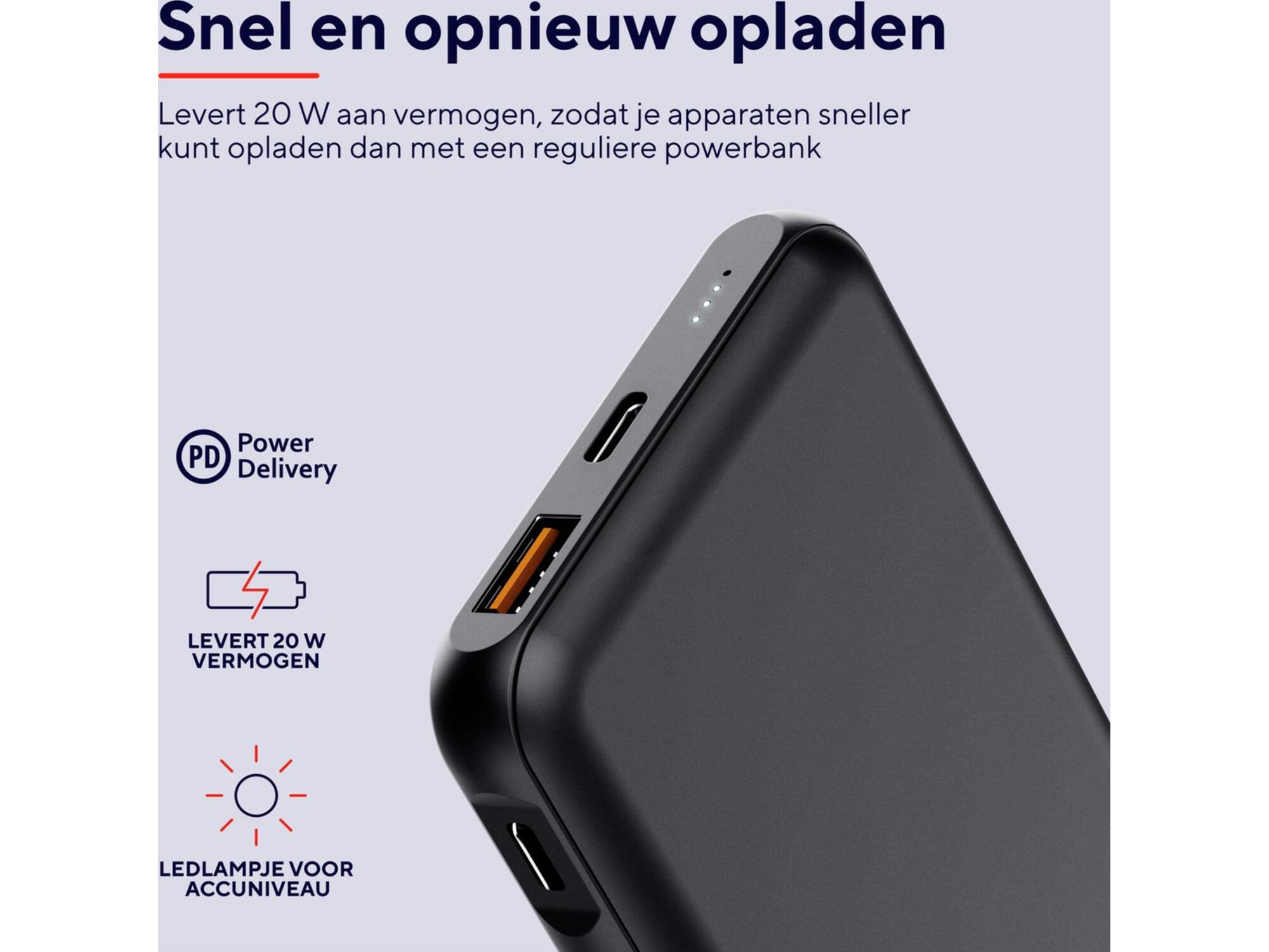 Trust Redoh Fast 10.000 mAh Blauw