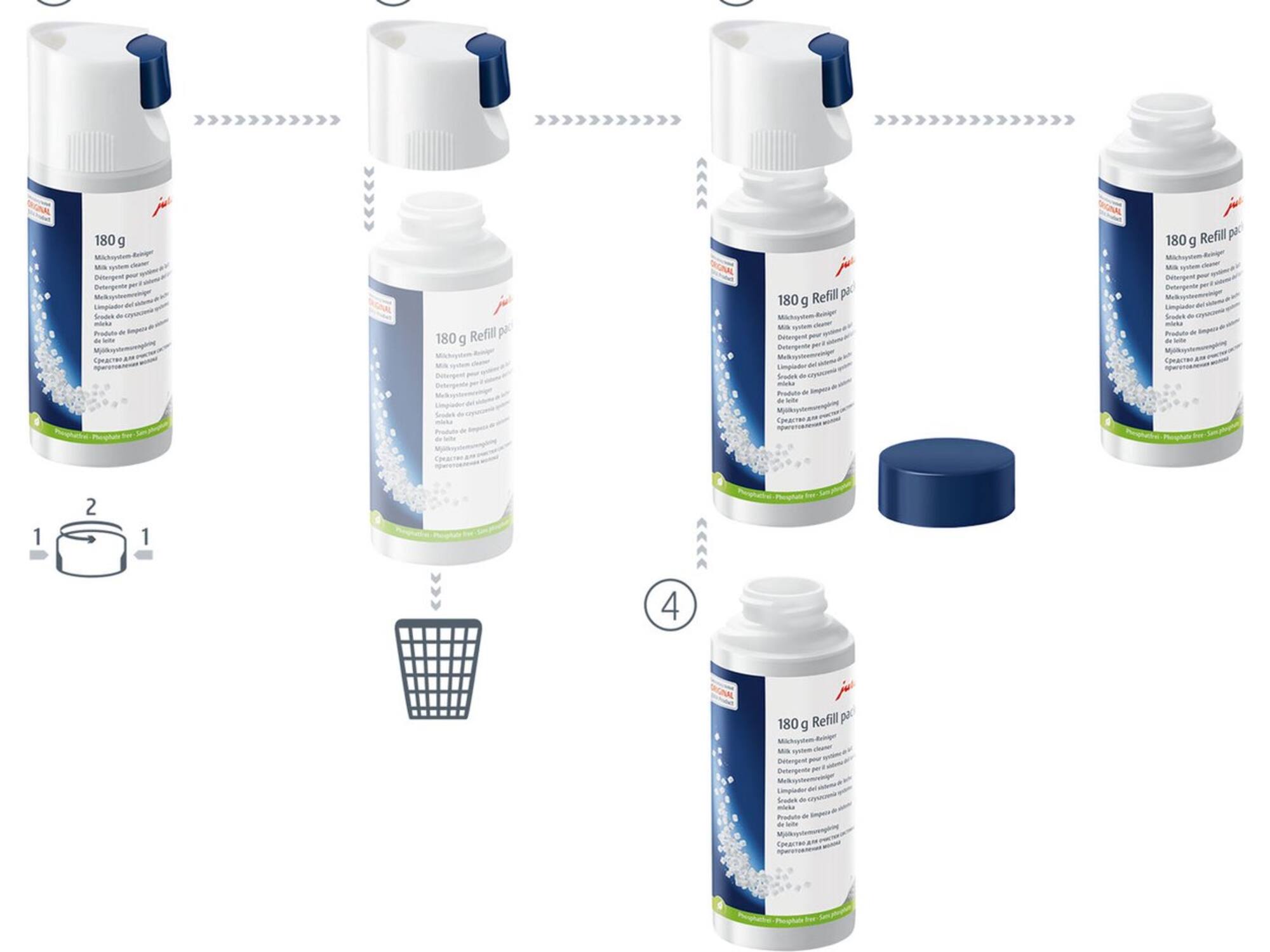 JURA Melksysteemreiniger Minitabletten 180gr Refill Pack