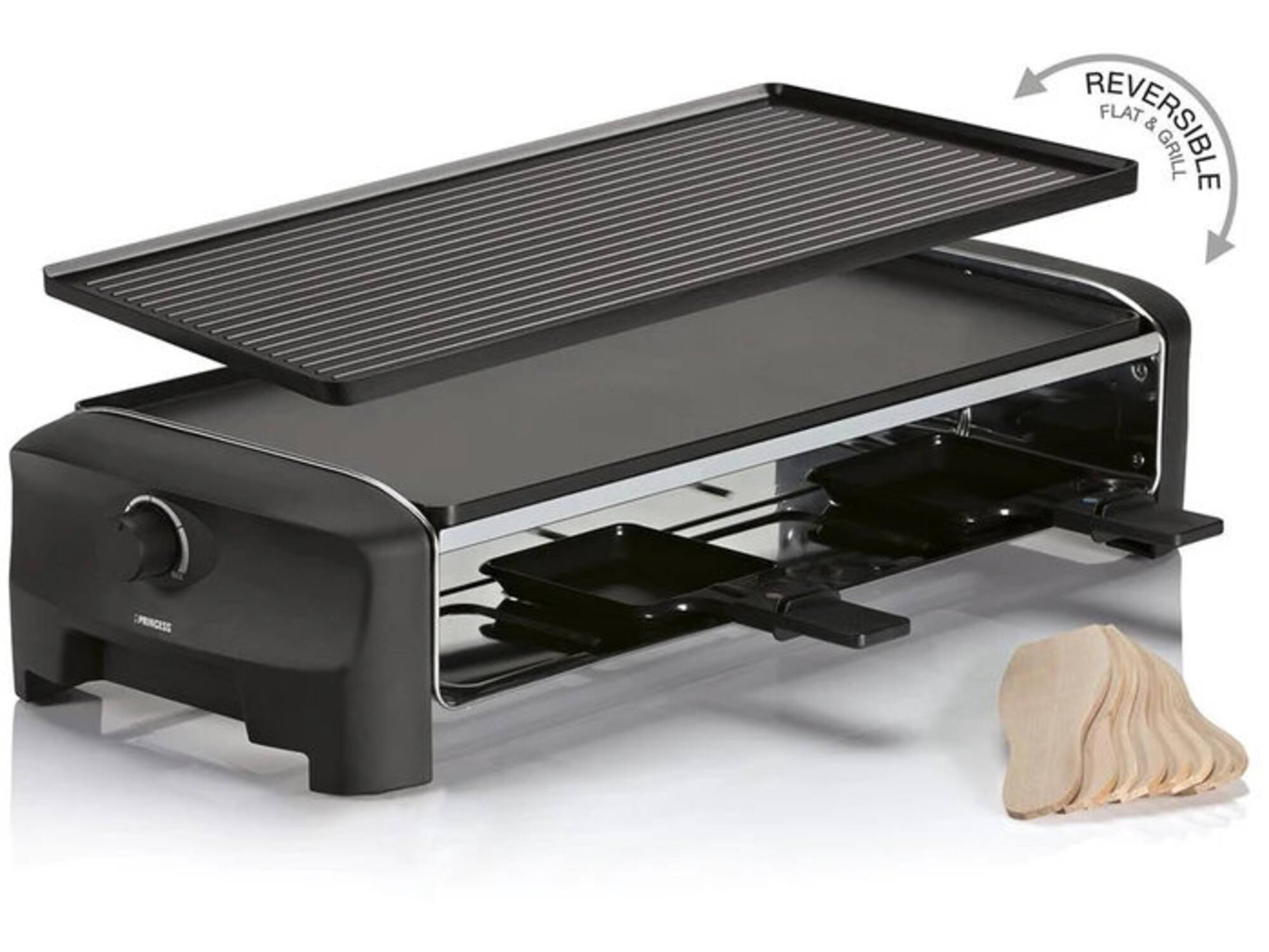 Princess 162840 Raclette 8 Grill and Teppanyaki Party