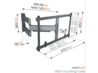 Vogel's TVM 5855 55 -100 inch zwart Draaibare tv-beugel