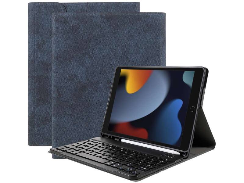 Just in Case Vintage Bluetooth Keyboard Cover - Apple iPad 10.2 - Zwart
