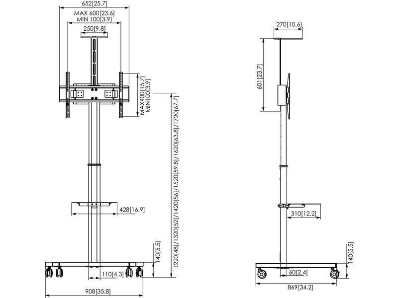 Vogel's ESSENTIAL T1031 Display trolley