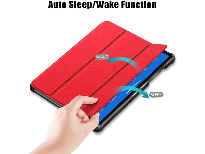 Just in Case Smart Tri-Fold Case - Lenovo M10HD - Rood