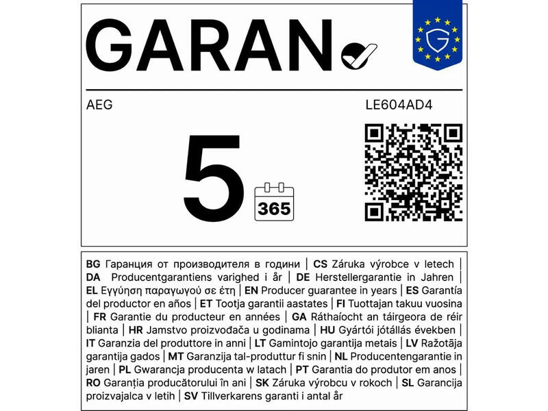 AEG LE604AD4 - 6000 ProSense