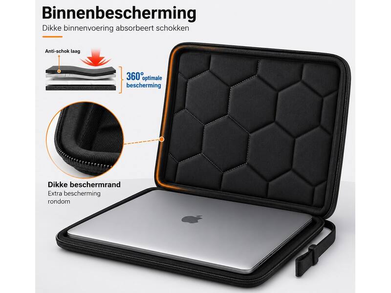Laptophoes 13-14 inch Blauw (Hardcase)