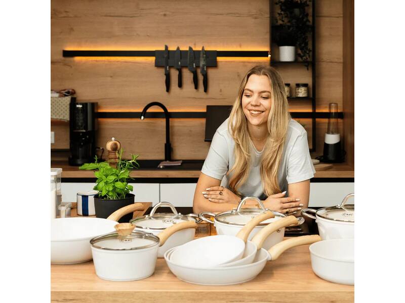 Cook & Pan Go Ivory Steelpan met deksel 18 cm