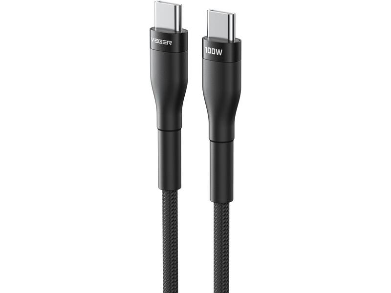 Veger CC05 USB-C naar USB-C kabel 1.5m Braided Aluminium 100Watt