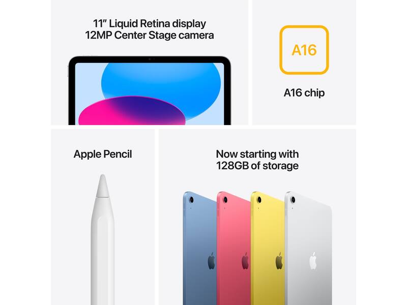 Apple iPad 11 (2025) WiFi 128 GB Blauw