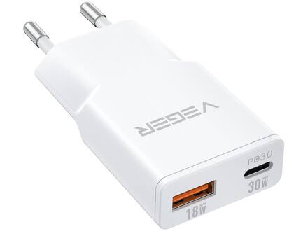 Veger USB-A naar USB-C QC PD 30W 30W1A1C telefoonoplader