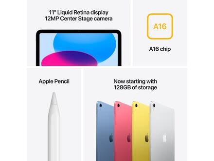 Apple iPad A16 (2025) 11 inch WiFi 128 GB Zilver