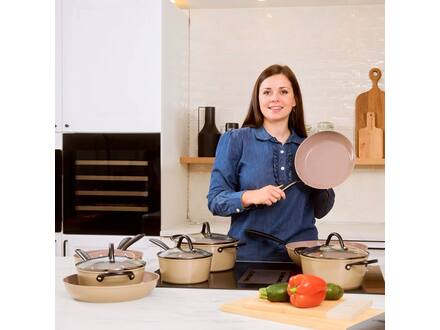 Cook & Pan Taupe of Mind Kookpan met deksel 22 cm