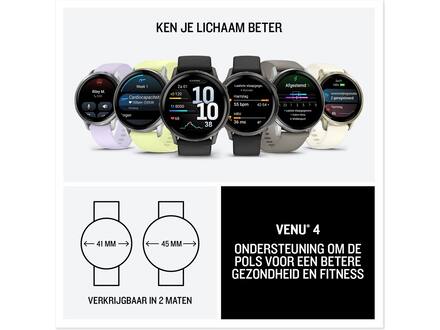 Garmin Venu 4 45mm Zilver/Grijs