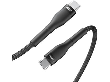 Veger CC05 USB-C naar USB-C kabel 1.5m Braided Aluminium 100Watt